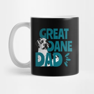 Harlequin Great Dane Dad, Original Digital Illustration II, The Perfect Gift For Dad! Mug